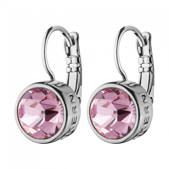 картинка Серьги LOUISE (кристалл розовый, г/п: серебро) Дания DYRBERG/KERN 380020 ювелирный  магазин Калина являющийся официальным дистрибьютором в России 