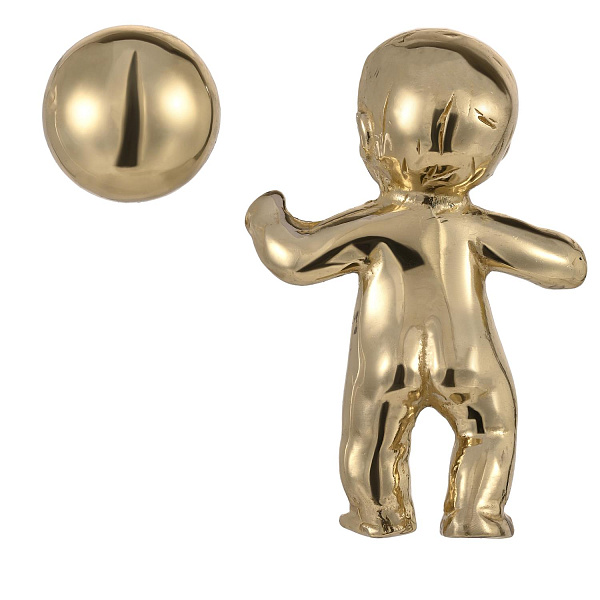 Серьги Пупс ( г/п: золото, 1,8см,  4.5х3 см..3 гр. и 12 гр.) Греция Kalliope 022 02 087