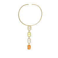 Колье Judgement (гривна, с кристаллами, оранжевый, г/п: золото) Katerina Vassou KV25.1-403370G
