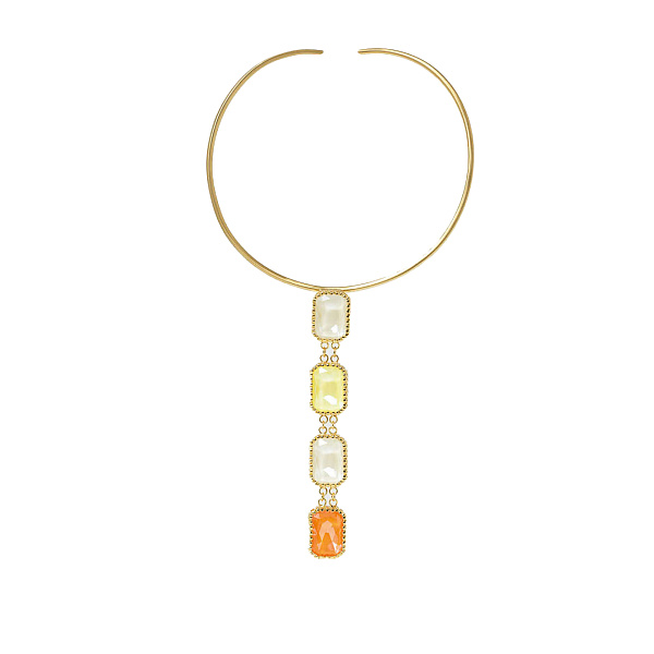 Колье Judgement (гривна, с кристаллами, оранжевый, г/п: золото) Katerina Vassou KV25.1-403370G