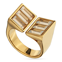 Кольцо Богемия (кристаллы шампань, г/п: золото, 17,5 р) Uvelina SW00 0045G-016R1-7
