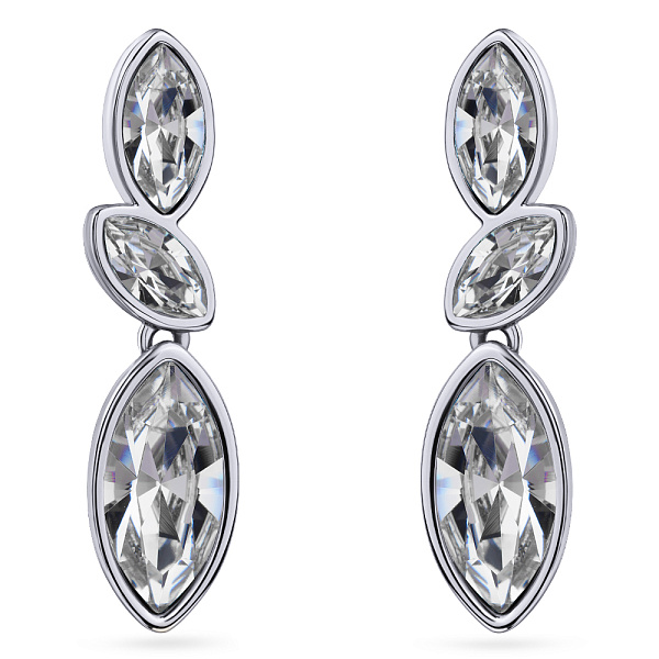 Серьги Эдем (кристаллы белые, г/п: родий) Uvelina SW00 0110R-001E1