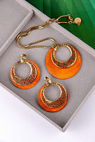 Серьги CORALIA  (19,2 гр, 5 см, г/п:золото) 12-32270 Франция Ori-Tao