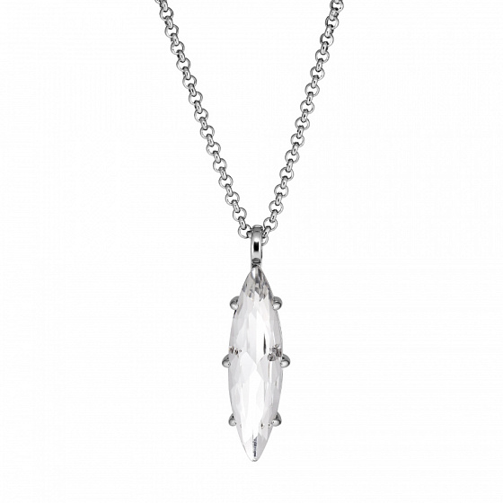 картинка Колье TAKESHI (кристалл прозрачный, г/п: родий, 80 см) Дания DYRBERG/KERN 470043 ювелирный  магазин Калина являющийся официальным дистрибьютором в России 
