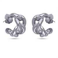 Серьги (г/п: родий, 2 см) BS05 0700R-00E Uvelina