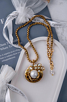 Колье (майорка,кристаллы прозрачные, медовые, белый опал, 48,5 см) Италия Claudio Canzian 002 05 726