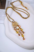 Колье (кристаллы разноцветные, 86 см, кулон 9,8х3 см) Италия Claudio Canzian 002 05 704