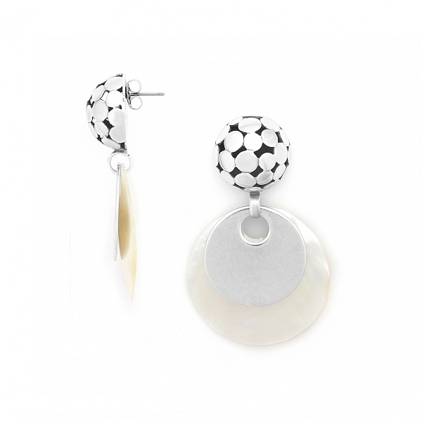 Серьги DISCO (перламутр, г/п: серебро) 12--31991 Франция Ori-Tao