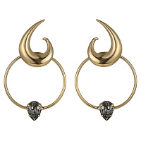 Серьги (кристаллы графит, 6.7х4,3 см, 16 гр.) Италия Claudio Canzian 002 02 844