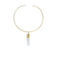 Колье Mind (гривна, с кристаллическим кварцем, г/п: золото) Греция Katerina Vassou KV25.1-403289G