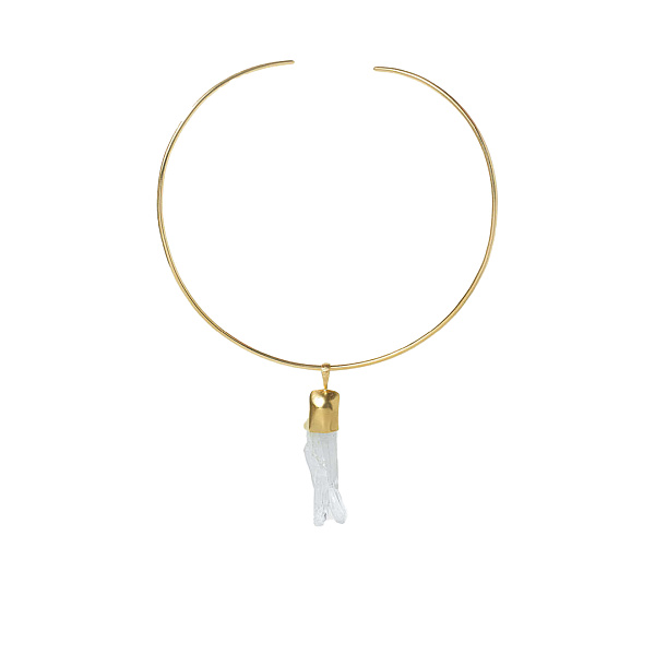 Колье Mind (гривна, с кристаллическим кварцем, г/п: золото) Греция Katerina Vassou KV25.1-403289G