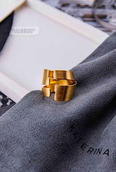 Кольцо Mercy (разъемное, с пластинами, г/п: золото) Греция Katerina Vassou KV25.1-403061G 