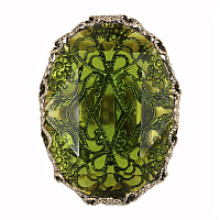 Кольцо Сафари (Кристалл бутылочного цвета, регулируется, 4.1х3.1 см) Италия Claudio Canzian 002 01 4