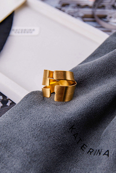 картинка Кольцо Mercy (разъемное, с пластинами, г/п: золото) Греция Katerina Vassou KV25.1-403061G  ювелирный  магазин Калина являющийся официальным дистрибьютором в России 
