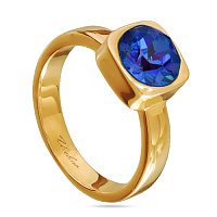 Кольцо Теннис ( кристаллы королевский синий, г/п: золото, 8 мм, р.19) Uvelina SW00 0010G-110R-9