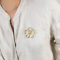 Брошь MOOREA (13,35 гр, 5 см, г/п: золото) 10-26245 Франция Ori-Tao