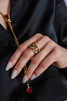 Кольцо Сердца (кристаллы прозрачные, регулируется) Италия Claudio Canzian 002 01 608