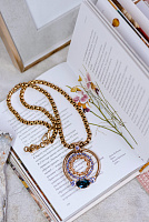 Колье (сине-фиолетовые кристаллы) Италия  Claudio Canzian  002 05 429