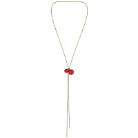 Колье (керамика красный, г/п: золото, длина 81 см, d 12,16 мм) Испания 01905047 Maximilianas