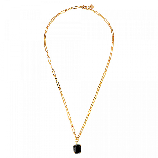 Колье OCTA (кристалл черный, г/п: золото, 50 см) Дания DYRBERG/KERN 470103