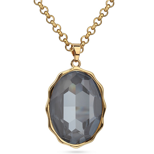 Кулон Сияние (кристалл дымчато-серый, 90-95 см, г /п: золото) Uvelina SW00 0095G-111P