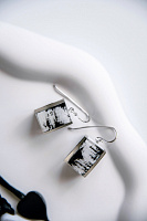 Серьги Bliss серый 2х1,6 см Голландия ZSISKA