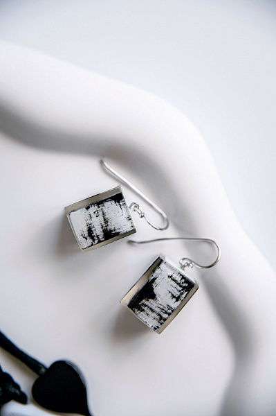 Серьги Bliss серый 2х1,6 см Голландия ZSISKA