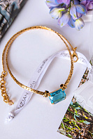 Колье Леденцы (кристалл бирюзовый, 17х12 см, 46 см) Италия Claudio Canzian 002 05 409