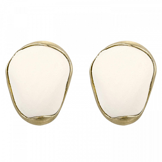 картинка Серьги (ювелирная смола, г/п: золото, 3,1х2,4 см, 17 гр.) Греция Kalliope 002 02 054 ювелирный  магазин Калина являющийся официальным дистрибьютором в России 