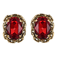 Серьги (Кристалл красный, 2,3х1,9 см, 12 гр.) Италия Claudio Canzian 002 02 821