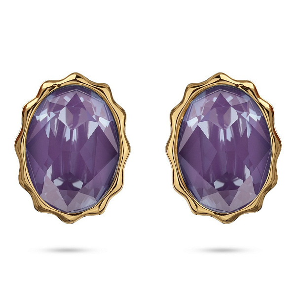 Пусеты Сияние (кристаллы пурпурные, г/п: золото) Uvelina SW00 0095G-161E1