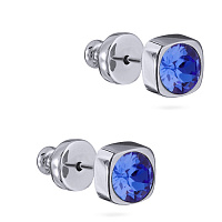 Пусеты Теннис(кристаллы сапфир, г/п: родий 4 мм) Uvelina SW00 0001R-206E1