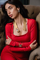 Колье Allum (кристалл прозр., г/п: золото, регулир.) Греция Katerina Vassou KV25 2-308967GCRYSRAL