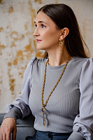 Колье Ключ больш. (прозрачный кристалл) Италия Claudio Canzian  002 05 392