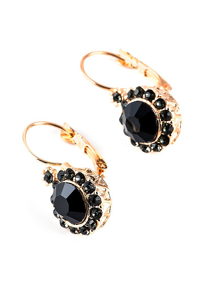 картинка Серьги (Кристаллы Preciosa, хрустальное стекло, г/п: золото) Elizabeth 20110310 Китай ювелирный  магазин Калина являющийся официальным дистрибьютором в России 