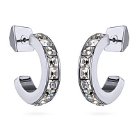 Серьги Квадро (кристаллы белые,г/п: родий) Uvelina SW00 0055R-001E