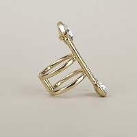 Кольцо (кристалл прозрачный 1х1 см, г/п: золото, регулируется) Греция Kalliope 022 01 055