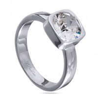 Кольцо Теннис (Кристалл прозрачный, г/п: родий, 8 мм, р.17) Uvelina SW00 0010R-001R