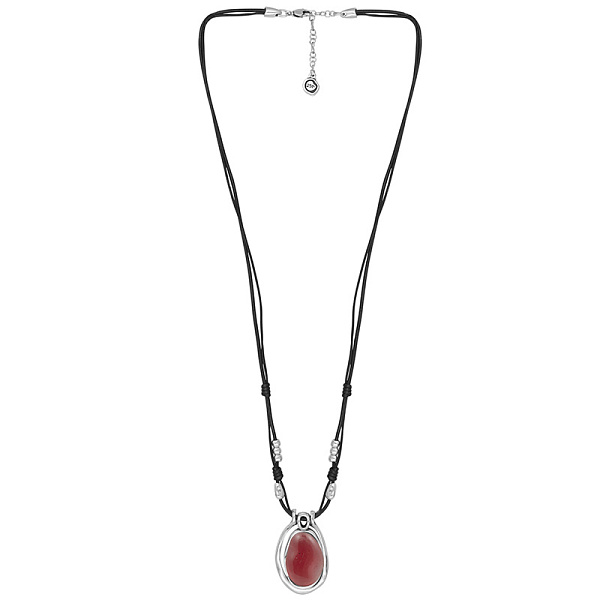 Колье (муранское стекло - розовый, нат.кожа) 232830-09 Испания Ciclon 25TH-COLORS