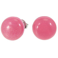 Пусеты Colourful beads (розовый, 1,2х1,2 см) Голландия ZSISKA