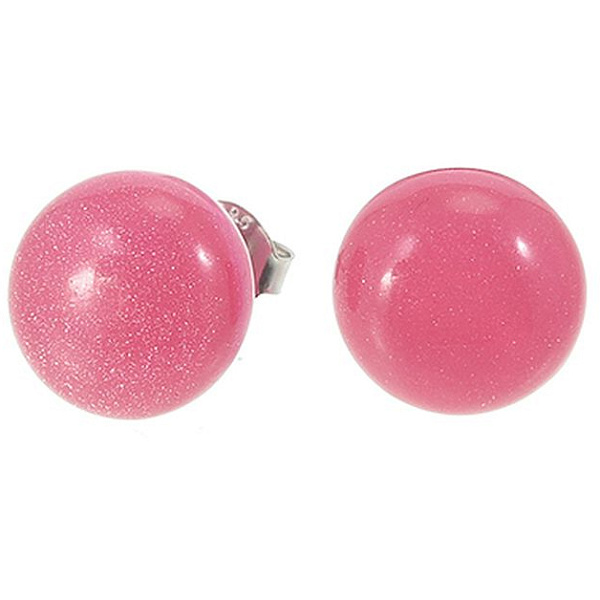 Пусеты Colourful beads (розовый, 1,2х1,2 см) Голландия ZSISKA