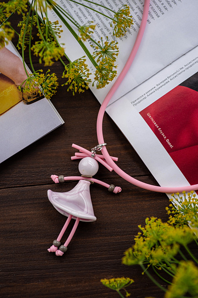 Колье Pupa mini розовый/розовый Италия ENZO BENZO 