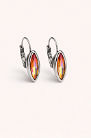 Серьги Ciclon 264603-09 (кристалл мультиколор, г/п: серебро, 2.3х0.7 см) Испания Vaina 