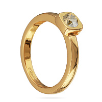 Кольцо Теннис (кристаллы шампань, г/п: золото, 4 мм, р.16,5) Uvelina SW00 0001G-016R-6