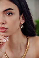 Серьги Капли (кристалл графит, 2,9х1,8 см, 9 гр) Италия Claudio Canzian 002 02 759