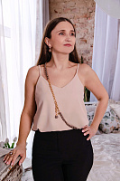Колье (Майорка коричневый, г/п: золото 124 см, d 1 см) Испания Madreperla 020 05 095