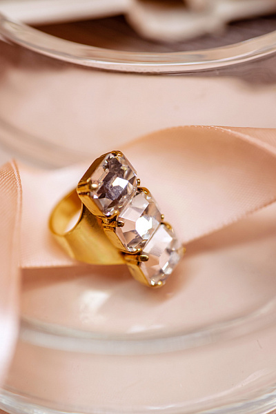 Кольцо Энигма (кристалл прозрачный) Италия  Claudio Canzian 002 01 419