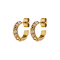 Серьги HEIDI (кристалл персиковый, прозрачный, г/п: золото, d 1,2 см) Дания DYRBERG/KERN 440167