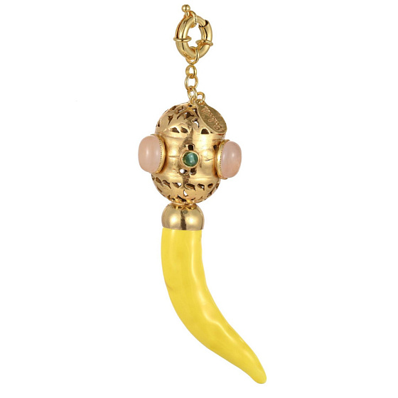 картинка Кулон Перчик (Розовый кварц, агат, керамика, 11х2.9 см) 011 05 159 Италия Bane ювелирный  магазин Калина являющийся официальным дистрибьютором в России 