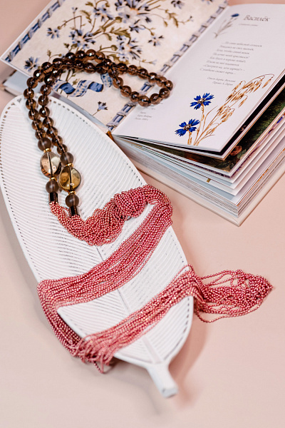 Колье Afrodite (Раухтопаз, цепи маниль-розовые) Италия Perfetto 051 001 002